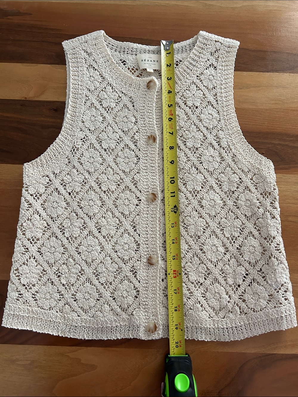 Sezane Ron Top Ecru size Small - Picture 6 of 9